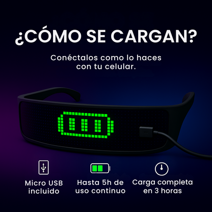 Lentes LEDs Personalizables para Brillar